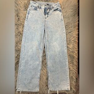 American Eagle Outfitters Light Blue Wide Leg Jeans